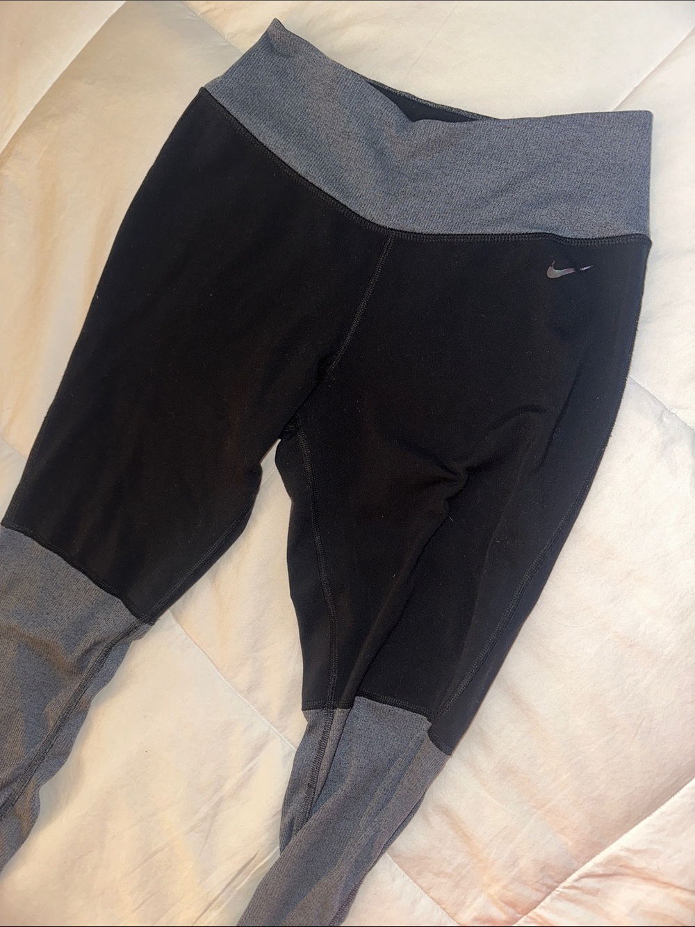 Nike Black and Gray Athletic Leggings